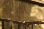 rain on railing