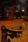 red traffic fountain